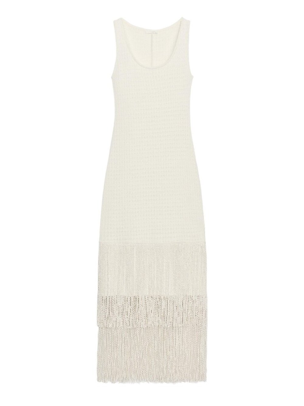 ZARA TEXTURED FRINGED DRESS
